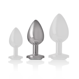 Intense Anal Toys-Analplug Metall Aluminium mit Kristall · Spielzeug aus Glas & Metall (Bild 3)