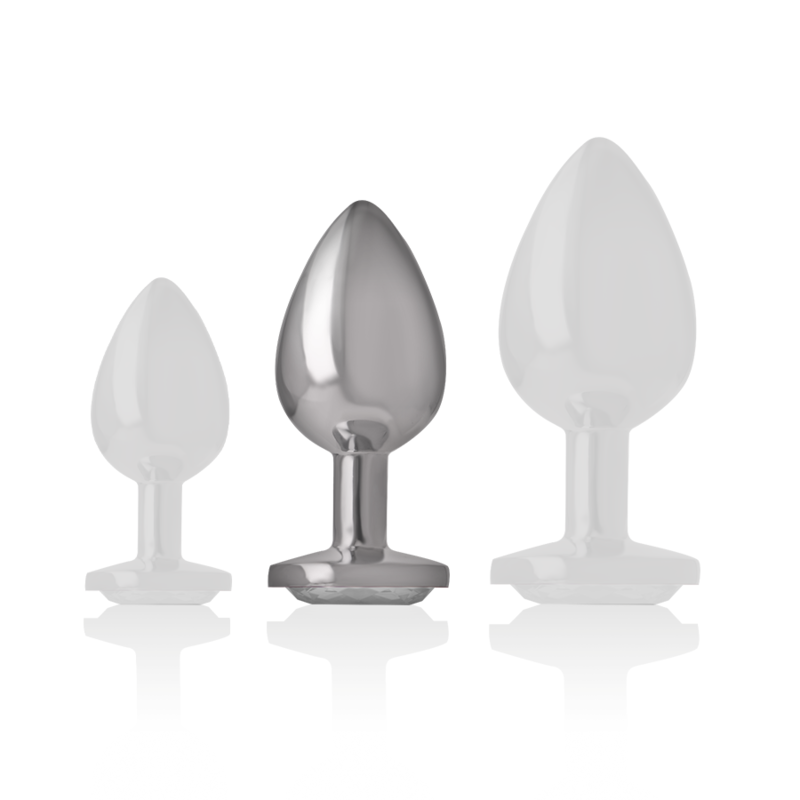Intense Anal Toys-Analplug Metall Aluminium mit Kristall · Spielzeug aus Glas & Metall (Bild 3)