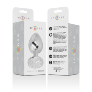Intense Anal Toys-Analplug Metall Aluminium mit Kristall · Spielzeug aus Glas & Metall (Bild 2)