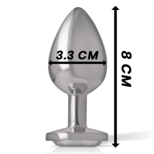 Intense Anal Toys-Analplug Metall Aluminium mit Kristall · Spielzeug aus Glas & Metall (Bild 6)
