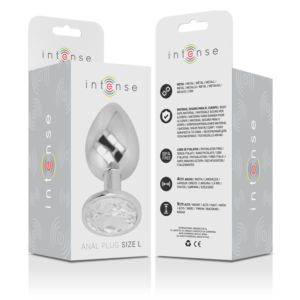 Intense Anal Toys-Analplug Metall Aluminium mit Kristall-Silber, Größe L · Spielzeug aus Glas & Metall (Bild 3)