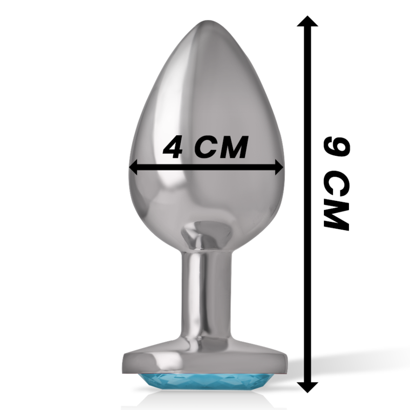 Intense Anal Toys-Analplug Metall mit Blau Kristall · Spielzeug aus Glas & Metall (Bild 4)