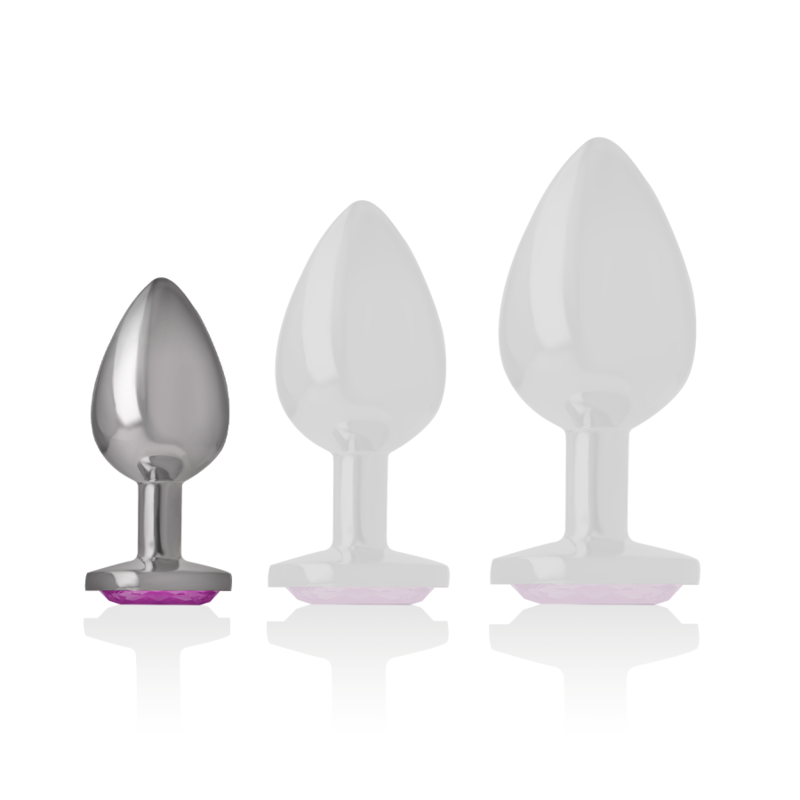 Intense Anal Toys-Analplug aus Aluminiummetall mit Rosa-Größe Kristall S · Spielzeug aus Glas & Metall (Bild 3)