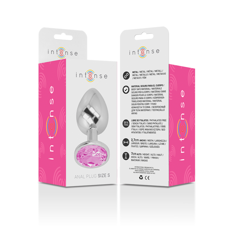 Intense Anal Toys-Analplug aus Aluminiummetall mit Rosa-Größe Kristall S · Spielzeug aus Glas & Metall (Bild 4)