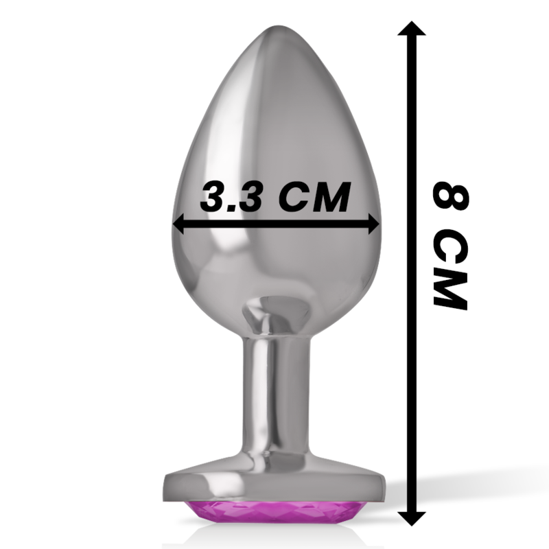 Intense Anal Toys-Analplug aus Aluminiummetall mit Rosa-Größe Kristall · Spielzeug aus Glas & Metall (Bild 2)