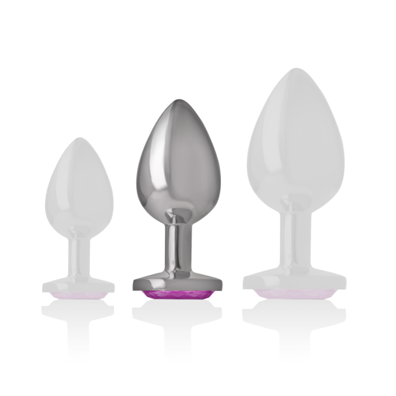 Intense Anal Toys-Analplug aus Aluminiummetall mit Rosa-Größe Kristall · Spielzeug aus Glas & Metall (Bild 3)