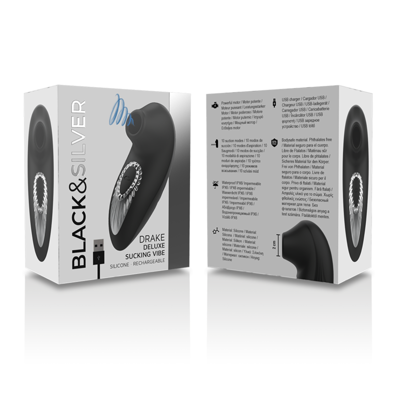 Black&silver-Drake Deluxe Stimulator von Wiederaufladbar · Vibratoren (Bild 2)