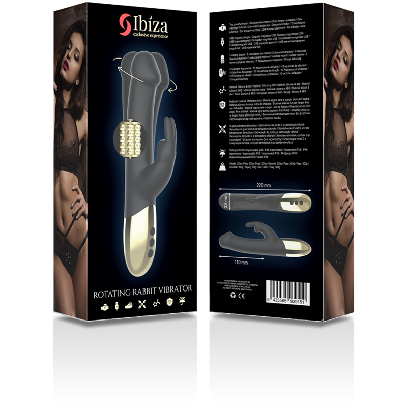 Ibiza Technology-Vibrator Rotationsrabbit-Silizium, 10 Geschwindigkeiten, USB · Vibratoren (Bild 10)