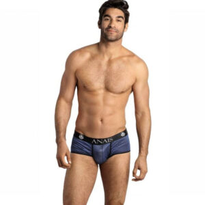 Anais Men-Naval Boxer Brief Tülle mit satinierten Streifen · Herrenunterwäsche