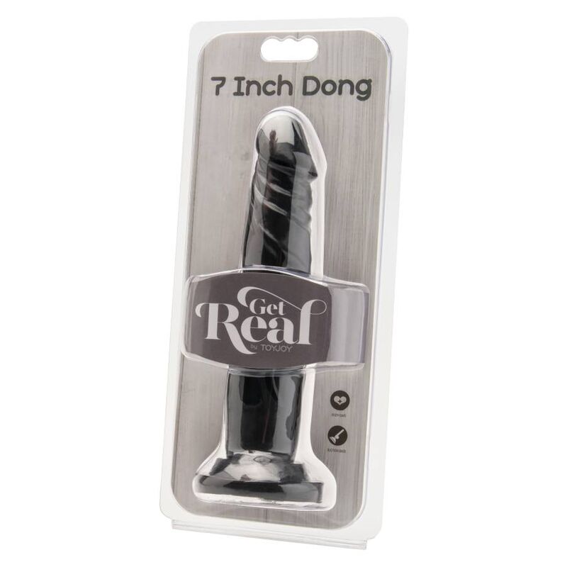 Get Real-Dong 18 cm Schwarz-PVC · Sextoys (Bild 2)