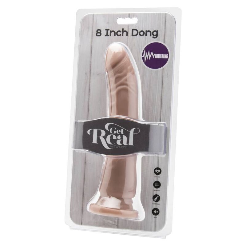 Get Real-Dong 20,5 cm mit Natural-PVC Vibrationen, Fernbedienung · Vibratoren (Bild 2)