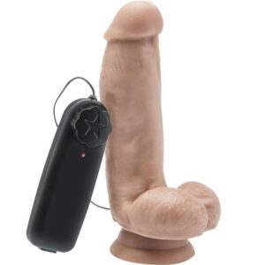 Get Real-Dildo 12 cm mit natürlichen Vibratoren PVC Hoden · Vibratoren