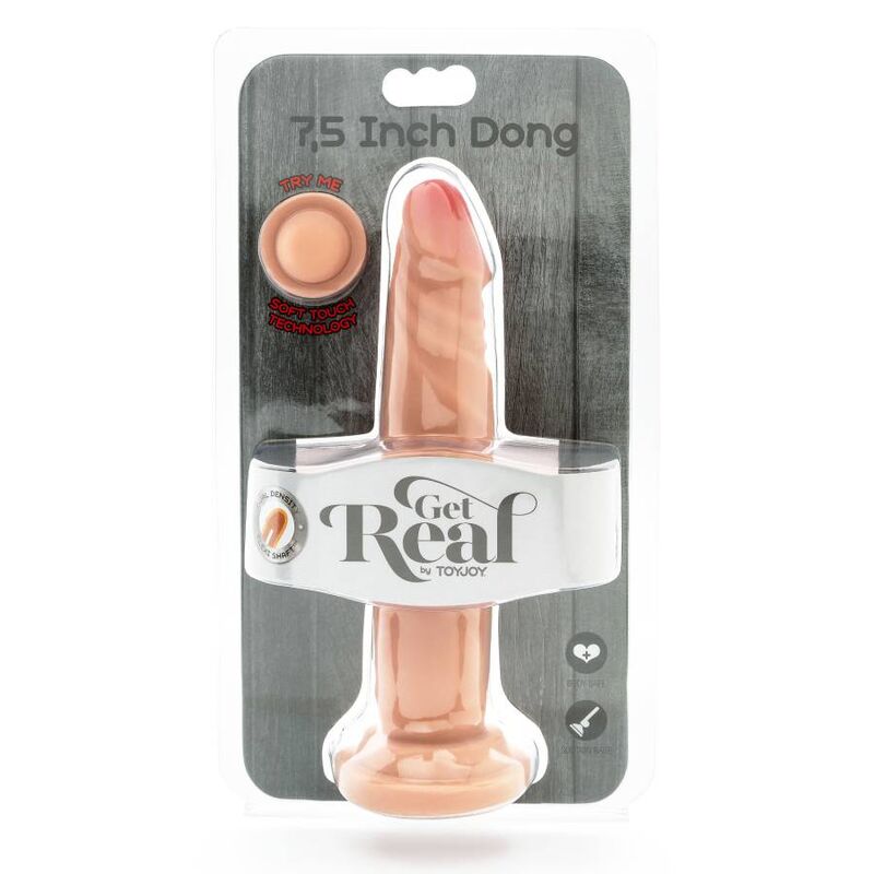 Get Real-Dual Density Dong 19 cm Natural-TPE, Saugnapf · Sextoys (Bild 3)