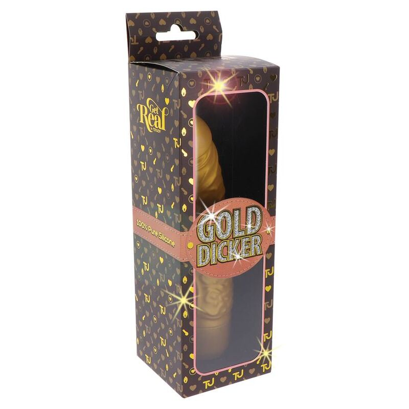 Get Real-Gold Dicker Stim Vibrator Gold-Silikon · Vibratoren (Bild 7)