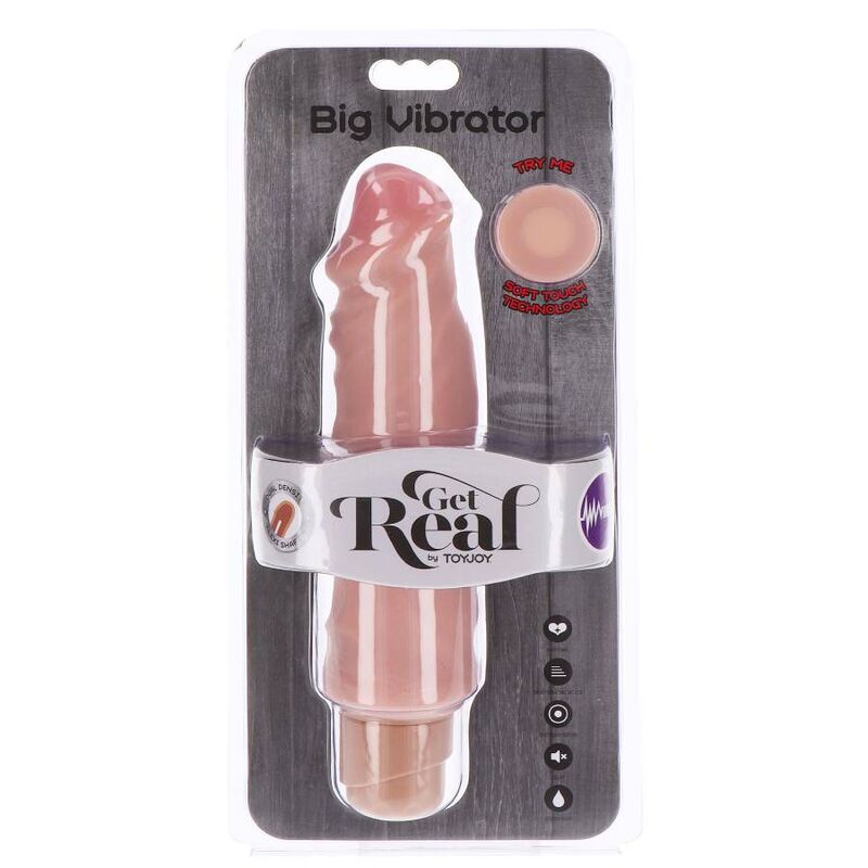 Get Real-Vibrator Doppeldichte Hoch 20,5 cm Natural-TPE · Vibratoren (Bild 4)