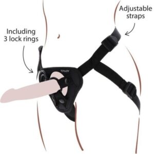 Get Real-Strap-on Harness Schwarz-Silikon