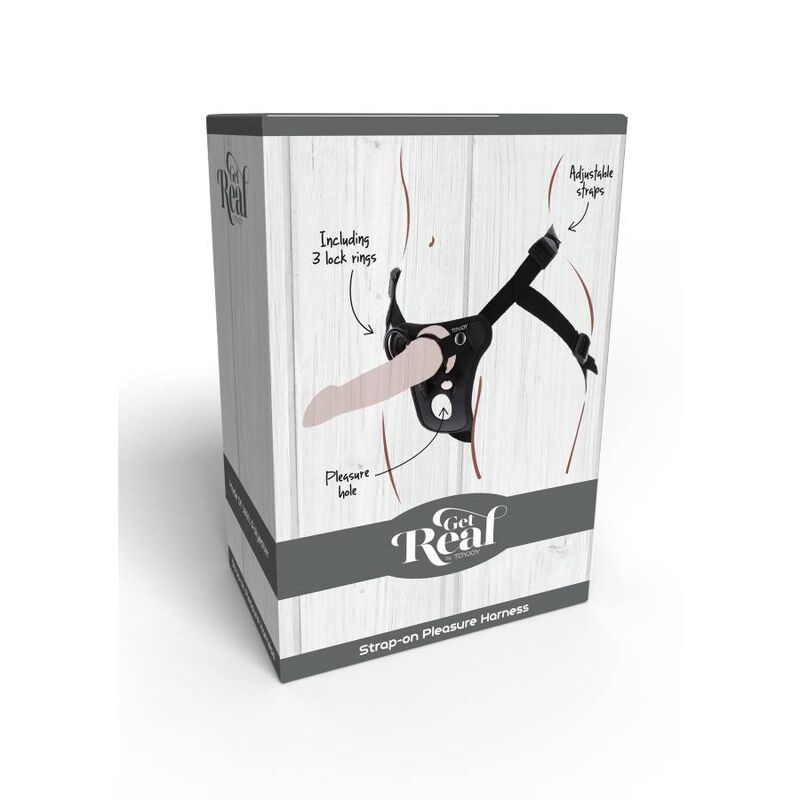 Get Real-Strap-on Pleasure Harness Schwarz-Silikon · Strap-on & Harness (Bild 9)