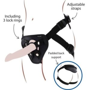 Get Real-Strap-on Deluxe Harness für Dildo Schwarz-Silikon
