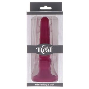 Get Real-Dong Textured 12 cm Rot-Silikon, Saugnapf · Strap-on & Harness (Bild 6)