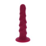 Get Real-Dong Textured 12 cm Rot-Silikon, Saugnapf · Strap-on & Harness