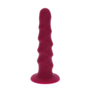 Get Real-Dong Textured 12 cm Rot-Silikon, Saugnapf · Strap-on & Harness