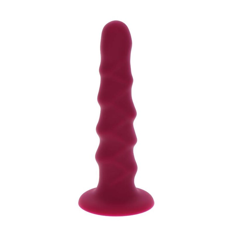 Get Real-Dong Textured 12 cm Rot-Silikon, Saugnapf · Strap-on & Harness
