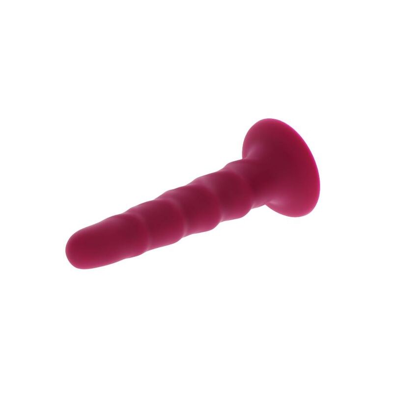 Get Real-Dong Textured 12 cm Rot-Silikon, Saugnapf · Strap-on & Harness (Bild 3)