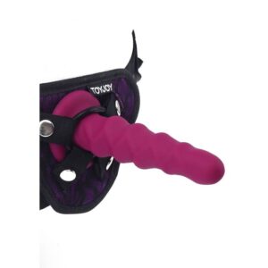 Get Real-Dong Textured 12 cm Rot-Silikon, Saugnapf · Strap-on & Harness (Bild 2)