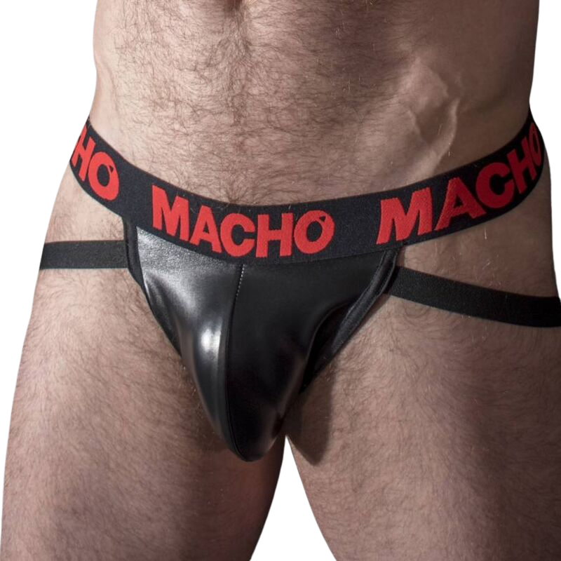 MACHO - MX25RC JOCK RED LEATHER S Macho Underwear-MX25RC Jock aus ökologischem Leder Rot · Herrenunterwäsche