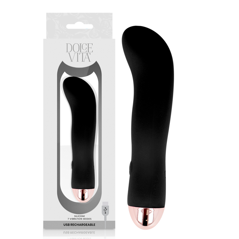 Dolce Vita-Vibrator Wiederaufladbar Two Schwarz 7 Geschwindigkeit-Silikon, 7 · Vibratoren (Bild 5)