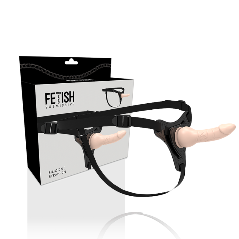 Fetish Submissive Harness-Harness mit Realistischem Dildo aus Silikon 16 cm · Strap-on & Harness (Bild 4)