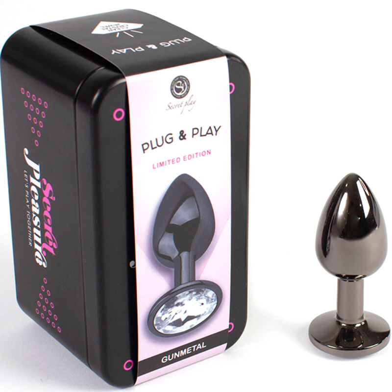Secretplay Toys-Gunmetal Analplug Größe S 7 cm · Spielzeug aus Glas & Metall (Bild 2)