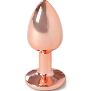Secretplay Toys-Metall-Analplug Roségold, Größe S, 7 cm