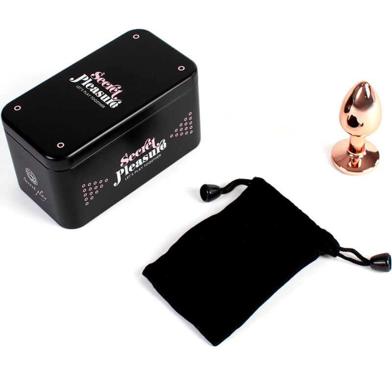Secretplay Toys-Analplug Metall Gold Rosa, Größe S, 7 cm · Spielzeug aus Glas & Metall (Bild 4)