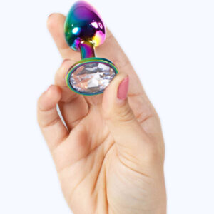 Secretplay Toys-Analplug Metall Multicolor Größe S 7 cm · Spielzeug aus Glas & Metall (Bild 3)