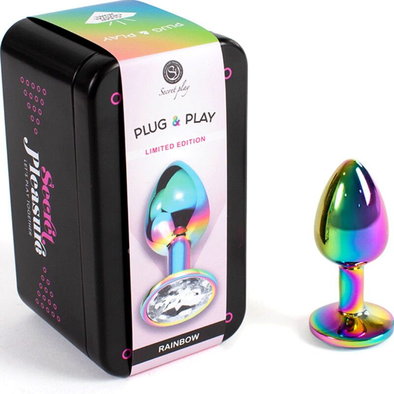 Secretplay Toys-Analplug Metall Multicolor Größe S 7 cm · Spielzeug aus Glas & Metall (Bild 2)
