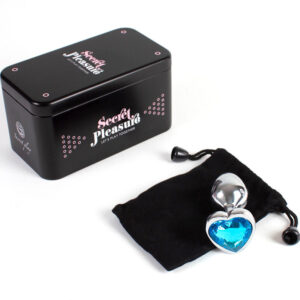 Secretplay Toys-Analplug Metall Herz Blau, Größe S, 7 cm · Spielzeug aus Glas & Metall (Bild 4)