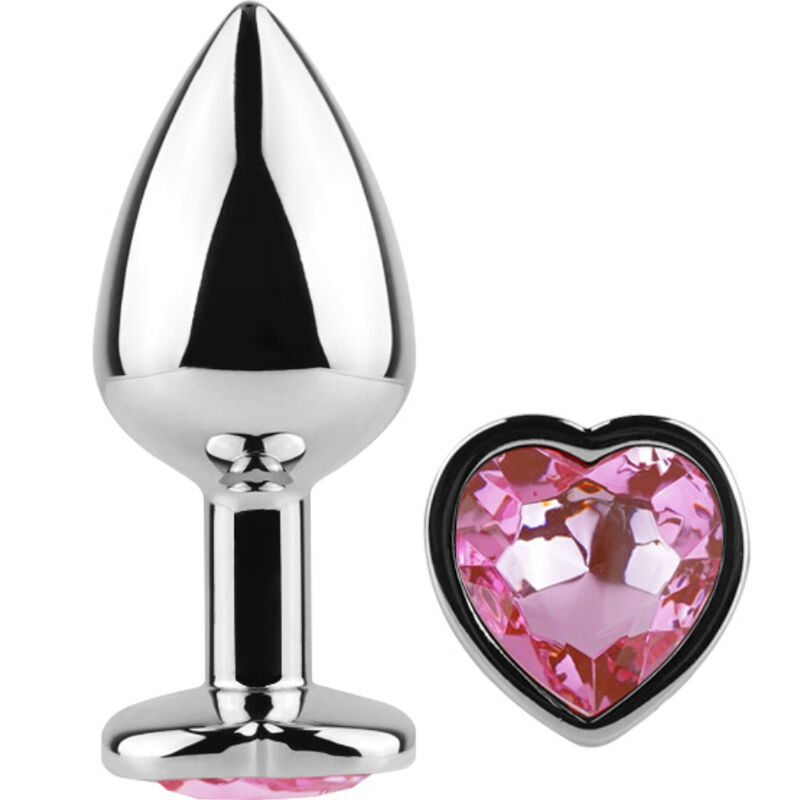 Secretplay Toys-Analplug Metall Herz Fuchsia, Größe Klein 7 cm · Spielzeug aus Glas & Metall