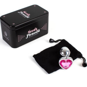 Secretplay Toys-Analplug Metall Herz Fuchsia, Größe Klein 7 cm · Spielzeug aus Glas & Metall (Bild 3)