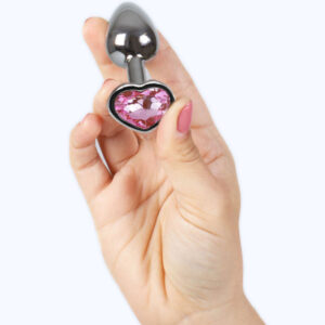 Secretplay Toys-Analplug Metall Herz Fuchsia, Größe Klein 7 cm · Spielzeug aus Glas & Metall (Bild 4)