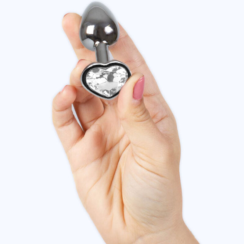 Secretplay Toys-Analplug Metall Herz Transparent, Größe S · Spielzeug aus Glas & Metall (Bild 3)