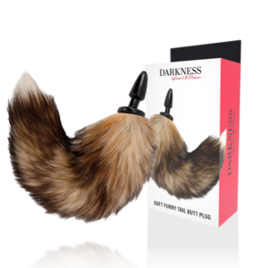 Darkness Anal-Naturfarbener Schweif mit Analplug aus Silikon 10 cm