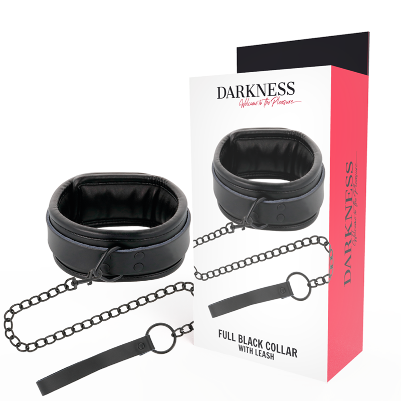 Darkness Bondage-Darkness Schwarz Haltungsband mit PVC-Kette · Sextoys