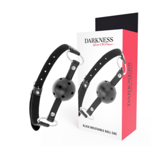 Darkness Bondage-Atmendes Gag aus ökologischem Leder · Sextoys (Bild 6)