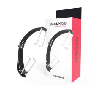 Darkness Bondage-Gag mit Gancio Schwarz-Ökologische Haut, Wasserdicht · Sextoys