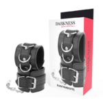 Darkness Bondage-Handschellen Schwarz-PVC · Sextoys