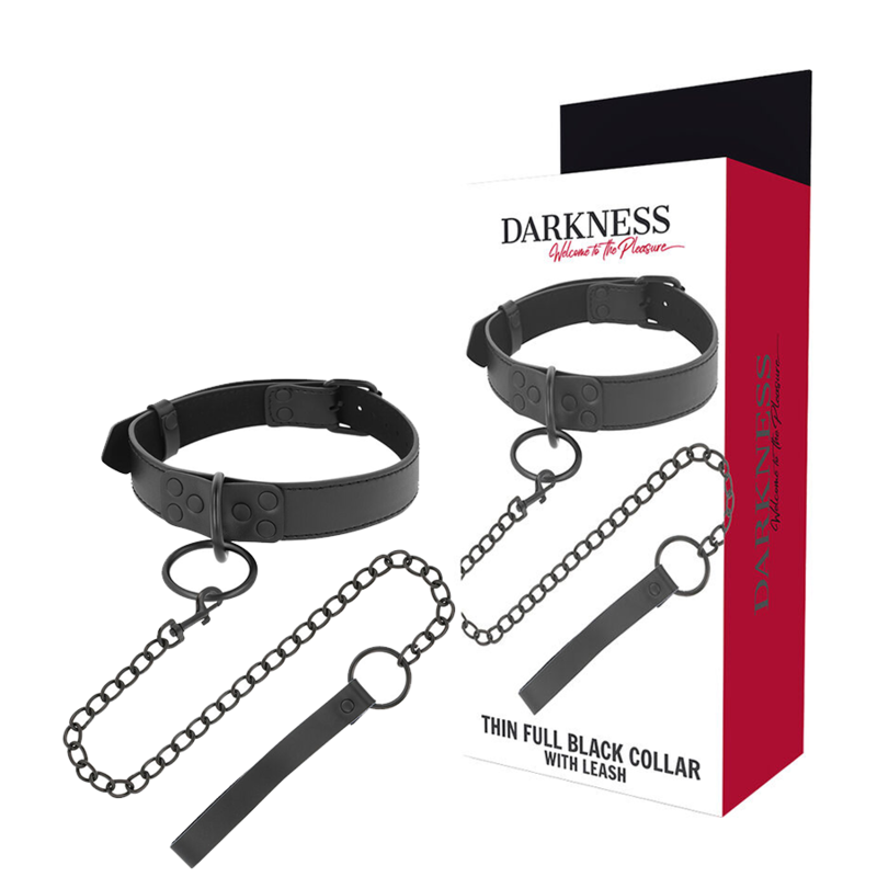 Darkness Bondage-Halskette Schwarz mit Kette-Metal · Sextoys