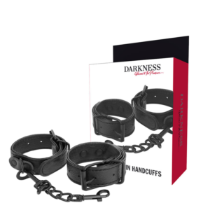 Darkness Bondage-Dünne strukturierte Handschellen Große Weite-Metall