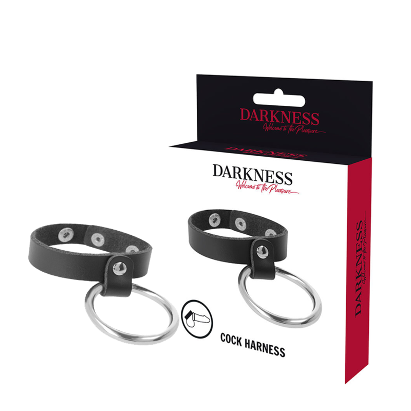 Darkness Bondage-Metallring für Penis und Hoden · Spielzeug aus Glas & Metall