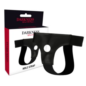 Darkness Sensations-Dildo-Harness mit Öffnung Einheitsgröße-Leder